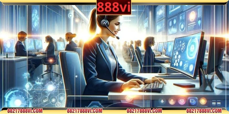 Nhân viên hỗ trợ hướng dẫn người chơi qua kênh live chat