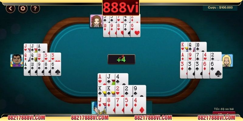 Bộ bài trong ván xì tố tại sòng bạc trực tuyến