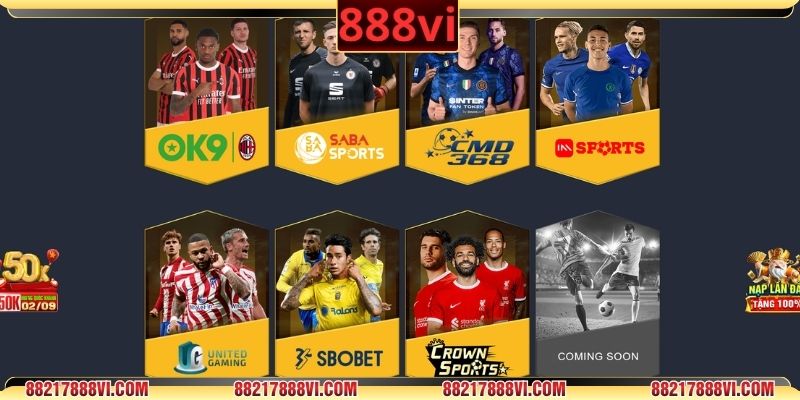 Quy tụ đầy đủ các bộ môn đáp ứng sở thích hội viên